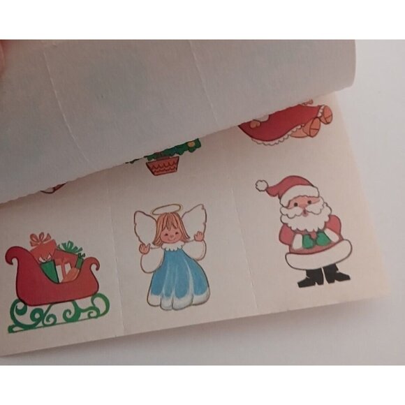 Vintage Christmas Gummed Seals Lot of 25 Lick & Stick Stickers Die Cut - Picture 5 of 5